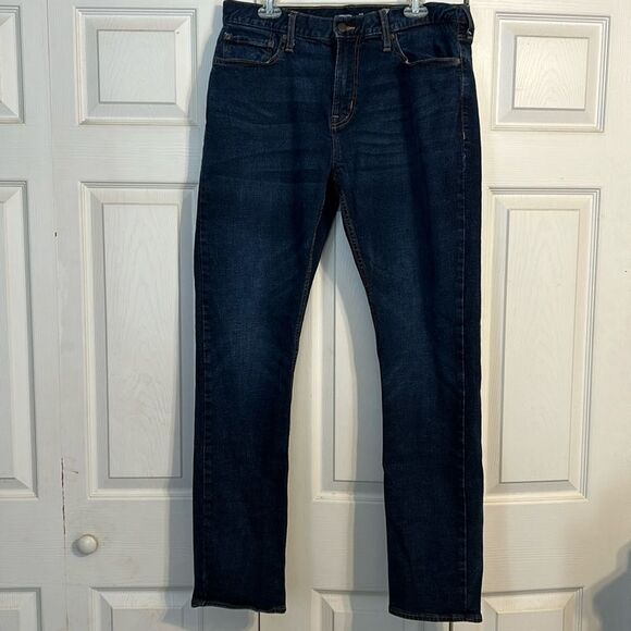 OLD NAVY Men's Size 36 X 34 Stretch Slim Dark Wash Denim Jeans Blue - Picture 1 of 8